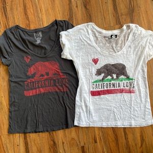 Billabong California Love white gray tshirt tee shirt small women’s